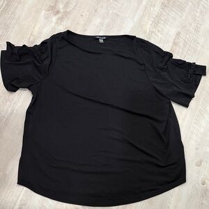 Cable & Gauge Black Blouse with Bow Details